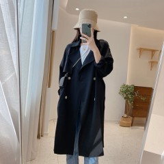 中长款风衣外套女宽松英伦风流行春季新款